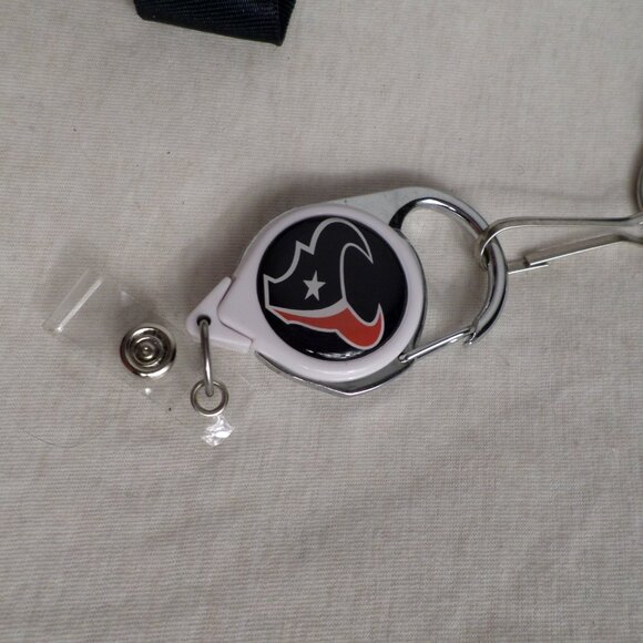 Houston Texans Navy Blue Lanyard Snap Closure Including Texans Lanyard Hook Ext - Picture 4 of 5